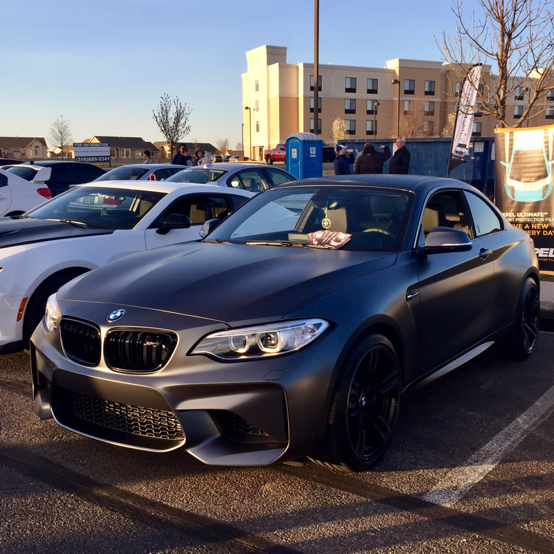 This wrap looked fantastic. Matte grey with a brushed aluminum roof. Choice